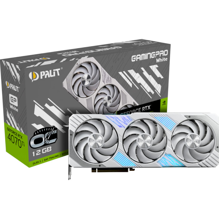 Відеокарта PALIT GeForce RTX 4070 Ti GamingPro White OC (NED407TV19K9-1043W)