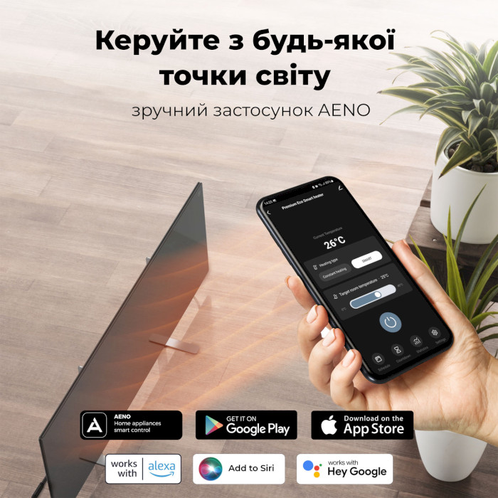 Інфрачервоний конвектор AENO Premium Eco Smart GH4S, 700 Вт (AGH0004S)