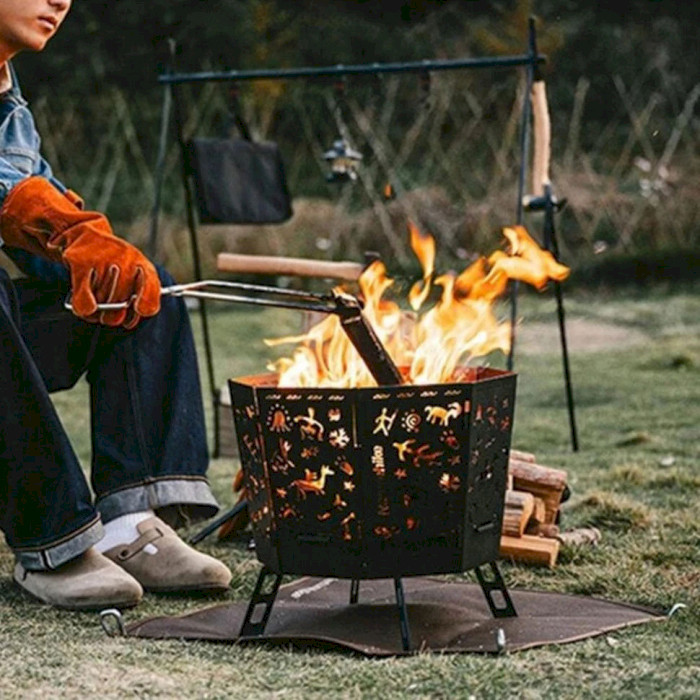 Гриль портативний розкладний NATUREHIKE Fire Wood Stove Portable (CNH22CJ036)