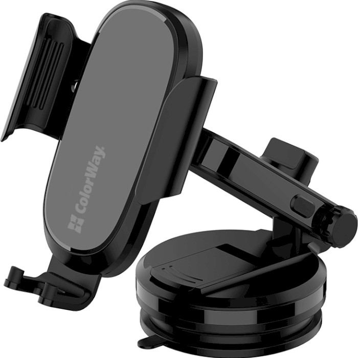 Автотримач для смартфона з бездротовою зарядкою COLORWAY Dashboard Car Wireless Charger 15W Black (CW-CHAW037Q-BK)
