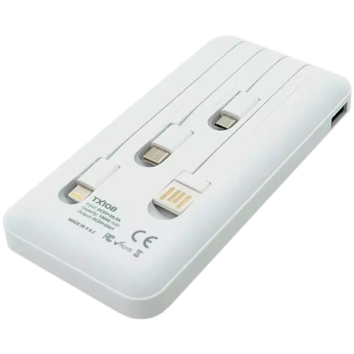 Повербанк POWERWAY TX-108 10000mAh White