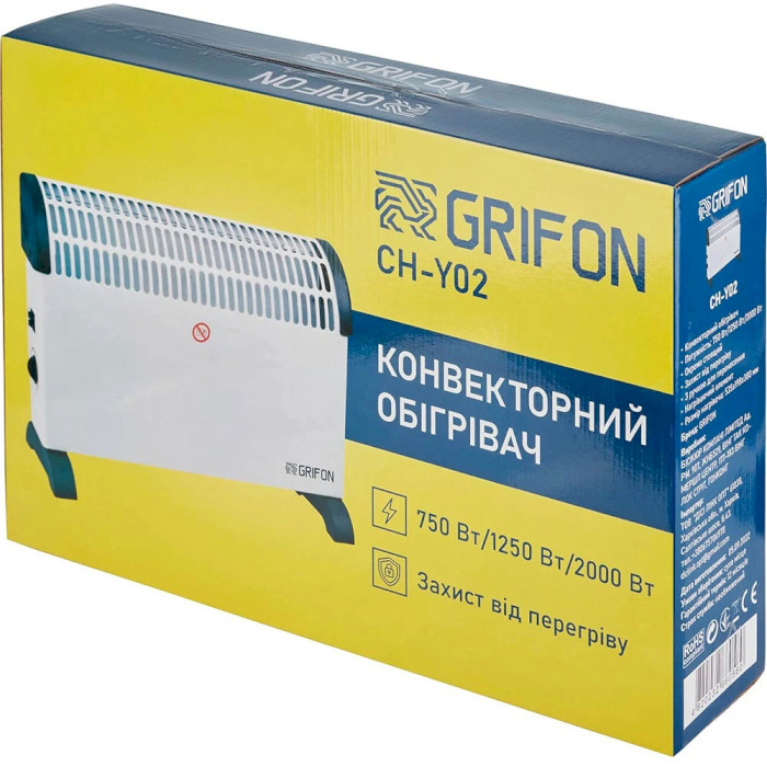 Електричний конвектор GRIFON CH-Y02, 2000 Вт