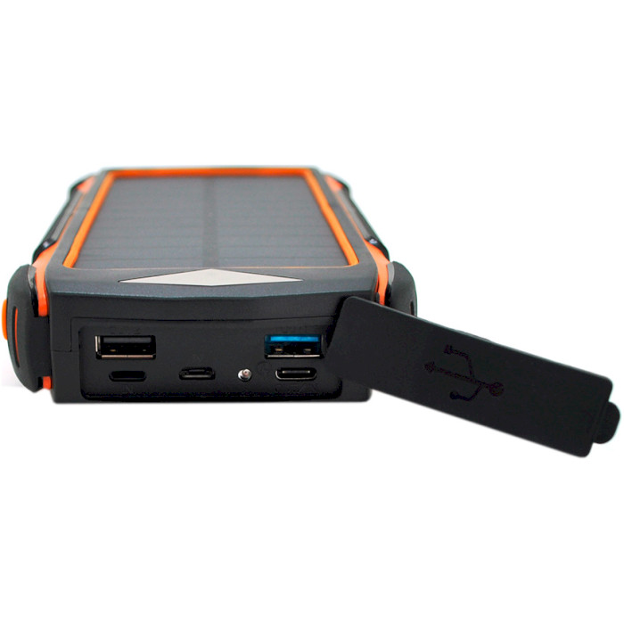 Повербанк з сонячною батареєю VOLTRONIC 202B-OR 30000mAh Black/Orange