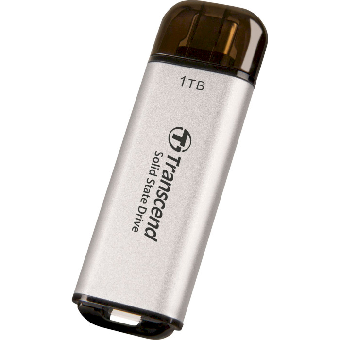Портативный SSD диск TRANSCEND ESD300 1TB USB3.1 Gen2 Silver (TS1TESD300S)