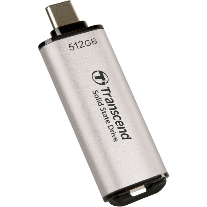 Портативний SSD диск TRANSCEND ESD300 512GB USB3.1 Gen2 Silver (TS512GESD300S)