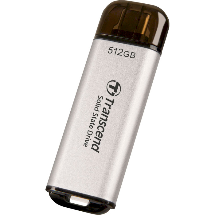 Портативный SSD диск TRANSCEND ESD300 512GB USB3.1 Gen2 Silver (TS512GESD300S)