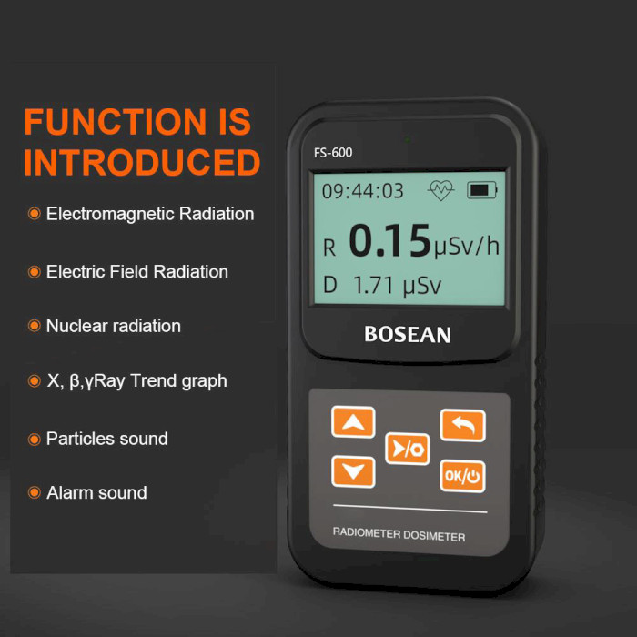 Дозиметр радиационного излучения BOSEAN FS-600 White