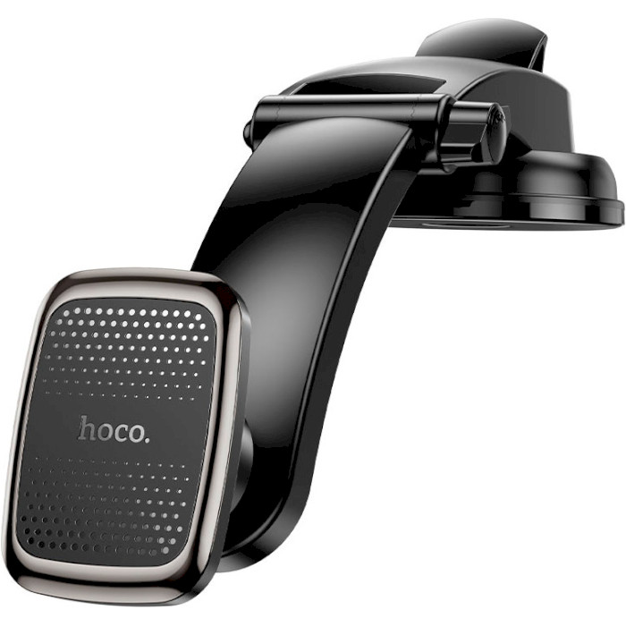 Автотримач для смартфона HOCO CA107 Center Console Magnetic Car Holder Black Metal Gray