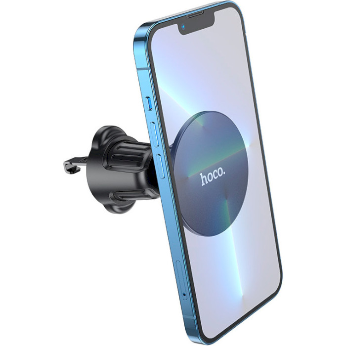 Автодержатель для смартфона HOCO H12 Fine Jade Ring Air Outlet Magnetic Car Holder Black