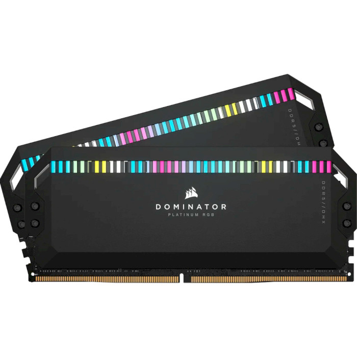 Модуль пам'яті CORSAIR Dominator Platinum RGB Black DDR5 6000MHz 64GB Kit 2x32GB (CMT64GX5M2B6000C30)