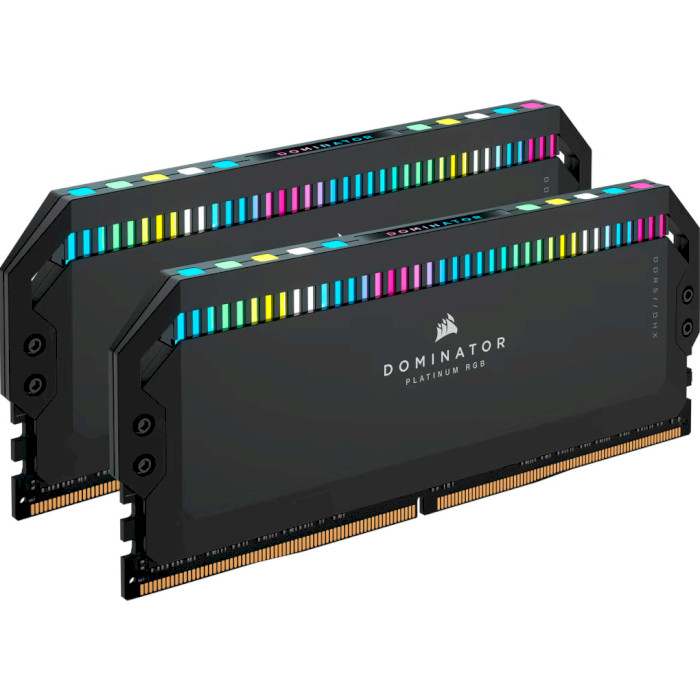 Модуль пам'яті CORSAIR Dominator Platinum RGB Black DDR5 6200MHz 32GB Kit 2x16GB (CMT32GX5M2X6200C36)