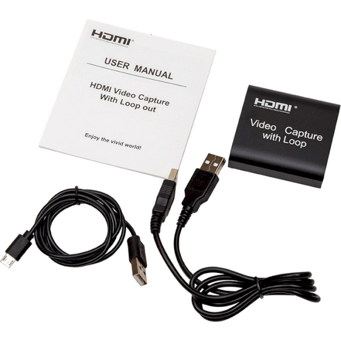 Устройство видеозахвата POWERPLANT HDVC3 HDMI USB2.0 4K/30Hz (CA914142)