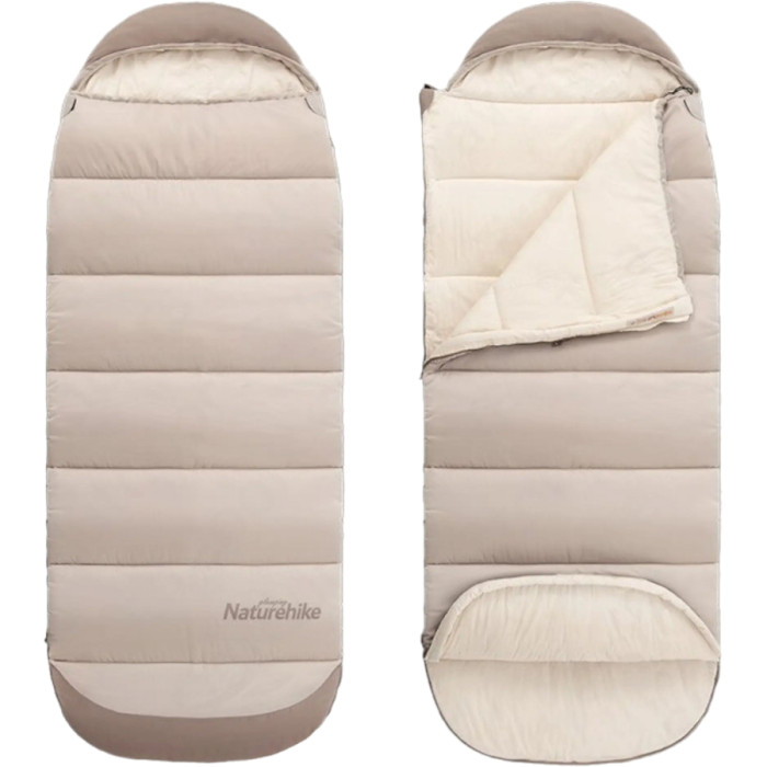 Детский спальный мешок NATUREHIKE B400 -4°C Beige Left/Right (NH21MSD11-BG)