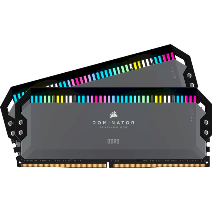 Модуль пам'яті CORSAIR Dominator Platinum RGB Gray DDR5 6000MHz 64GB Kit 2x32GB (CMT64GX5M2B6000Z30)