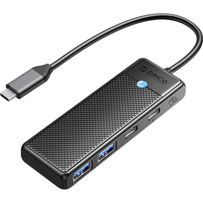 USB-хаб ORICO 4-in-1 USB-C to 1xUSB-C, 2xUSB-A3.0, PD Black