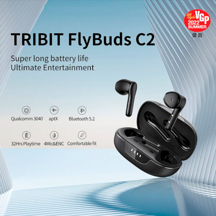 Наушники TRIBIT FlyBuds C2 Black