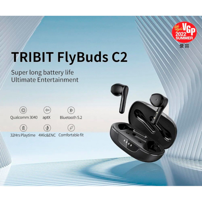 Навушники TRIBIT SolarBuds C2 Blue