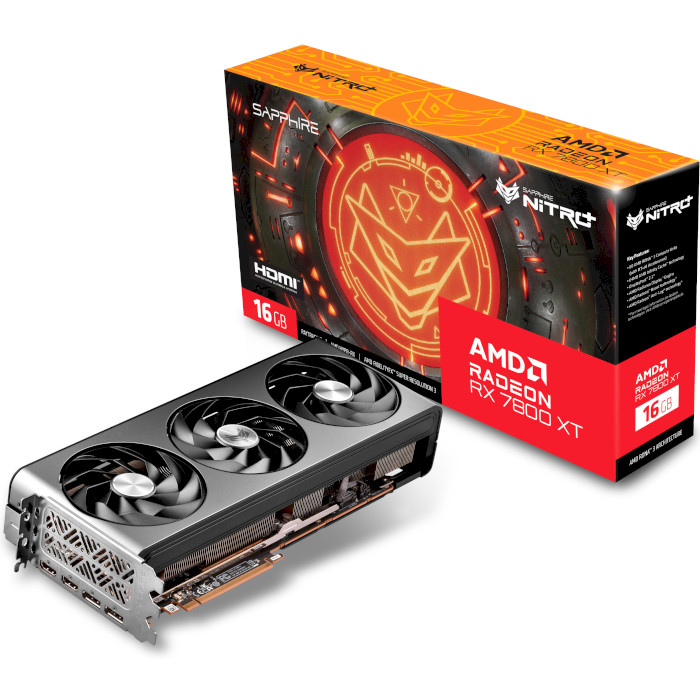 Відеокарта SAPPHIRE Nitro+ Radeon RX 7800 XT 16GB (11330-01-20G)