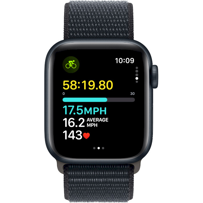 Смарт-годинник APPLE Watch SE 2 GPS 40mm Midnight Aluminum Case with Midnight Sport Loop (MRE03QP/A)