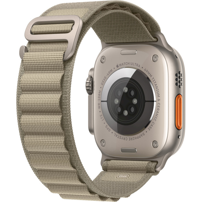 Смарт-годинник APPLE Watch Ultra 2 GPS + Cellular Titanium Case with Olive Alpine Loop Small (MREX3UL/A)