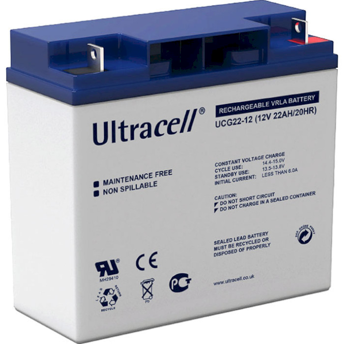 Акумуляторна батарея ULTRACELL UCG22-12 (12В, 22Агод)