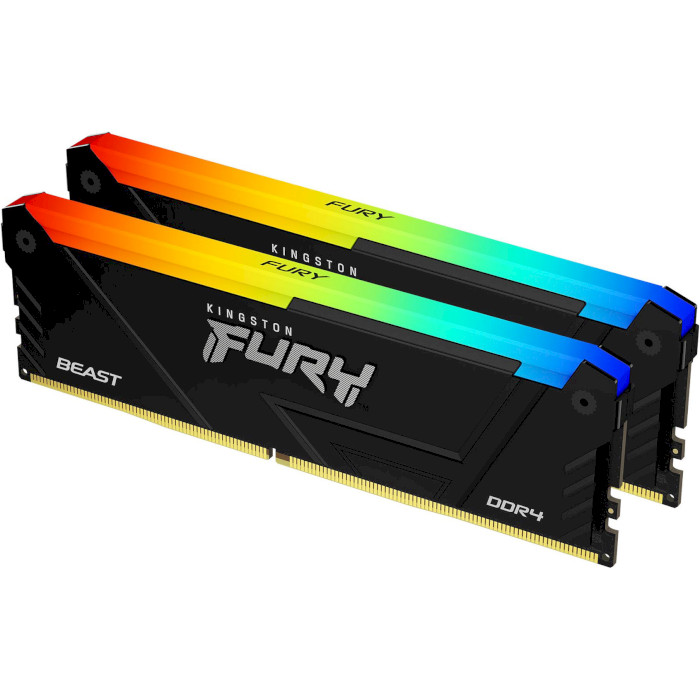 Модуль памяти KINGSTON FURY Beast RGB DDR4 3200MHz 16GB Kit 2x8GB (KF432C16BB2AK2/16)