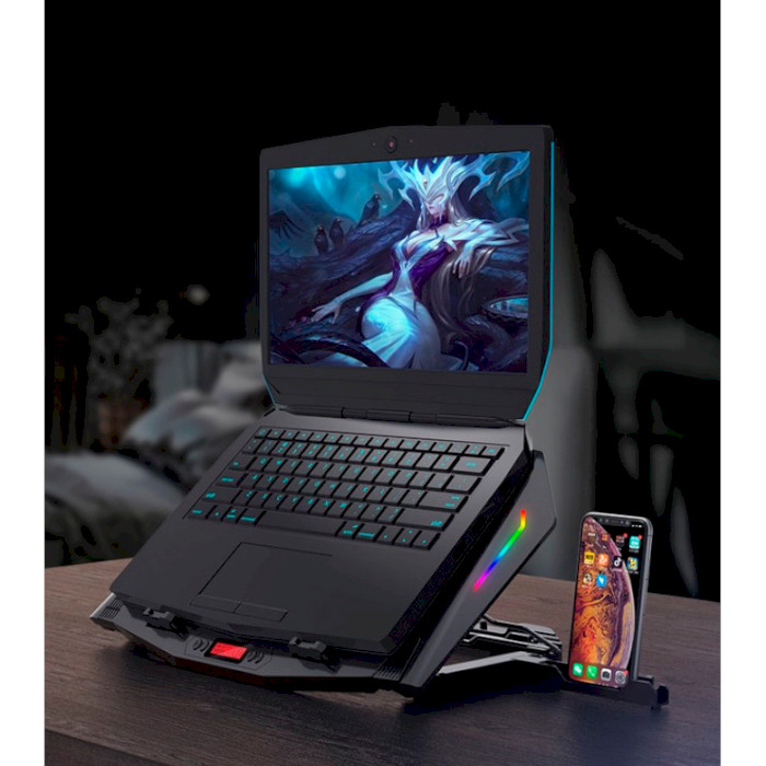 Подставка для ноутбука ICECOOREL N10 RGB Black