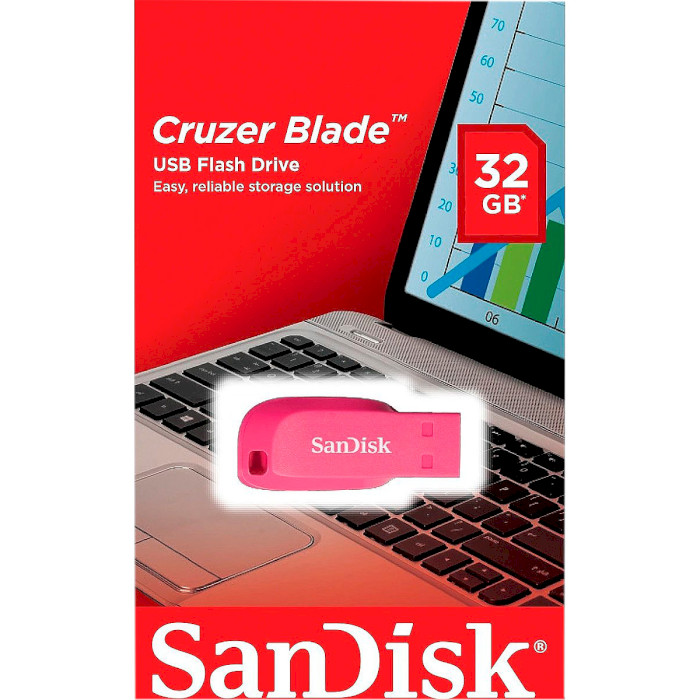 Флешка SANDISK Cruzer Blade 32GB Pink (SDCZ50C-032G-B35PE)