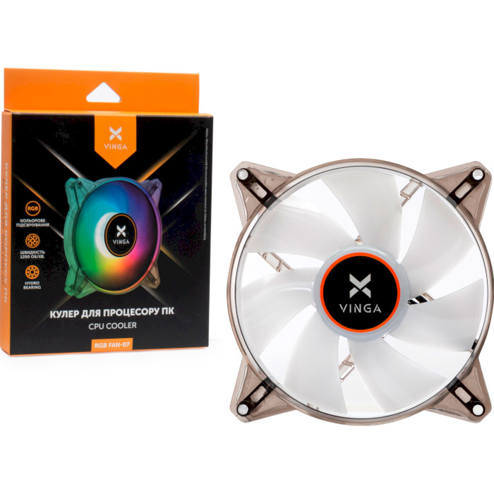 Вентилятор VINGA RGB Fan-07 Black