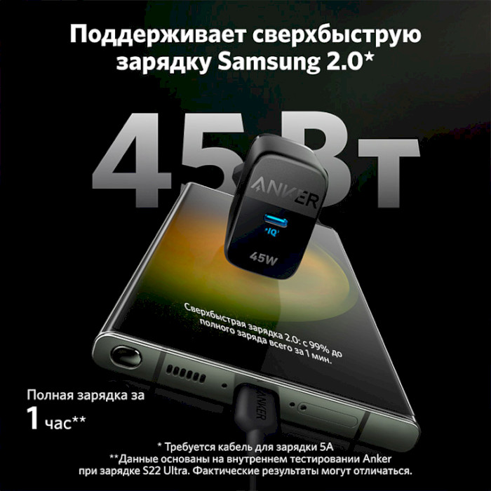 Зарядний пристрій ANKER PowerPort 313 Black (A2643G11)