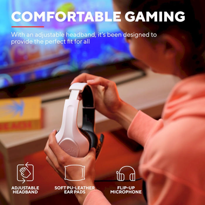 Игровые наушники TRUST Gaming GXT 415PS Zirox for PS5 White (24993)