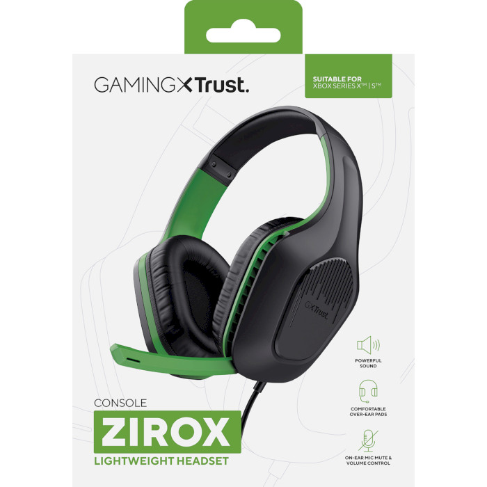 Игровые наушники TRUST Gaming GXT 415X Zirox for Xbox Black (24994)