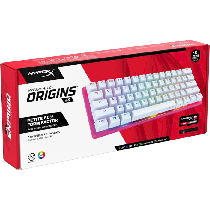 Клавіатура HYPERX Alloy Origins 60 Pink (572Y6AA)