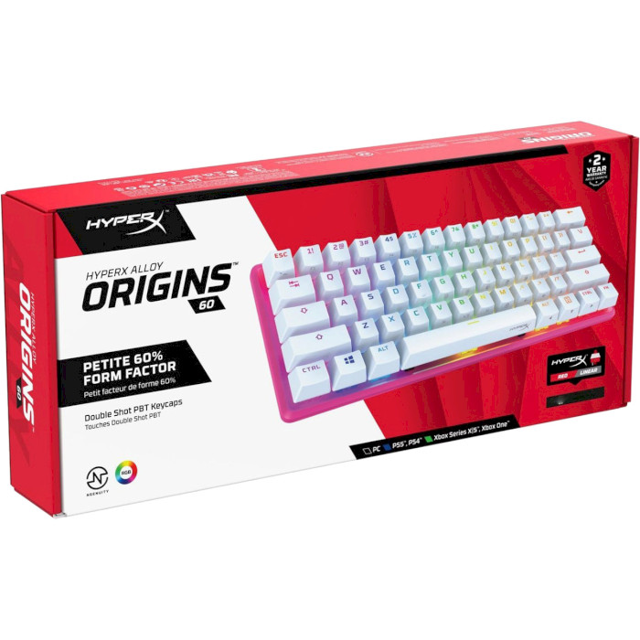 Клавиатура HYPERX Alloy Origins 60 Pink (572Y6AA)