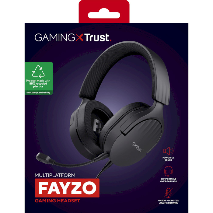 Навушники геймерскі TRUST Gaming GXT 489 Fayzo Multiplatform Black (24898)