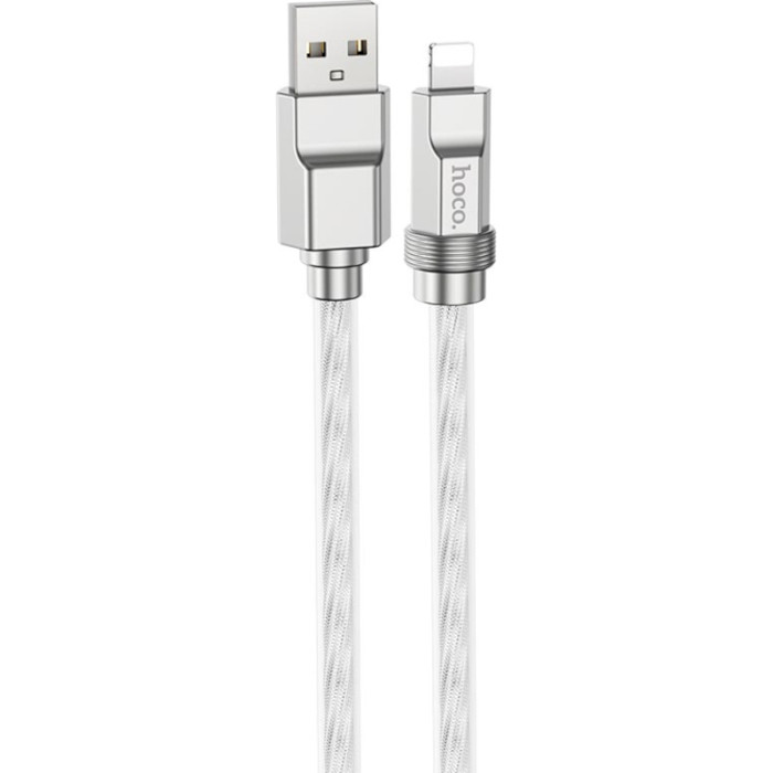 Кабель HOCO U113 Solid Silicone USB-A to Lightning 1м Silver
