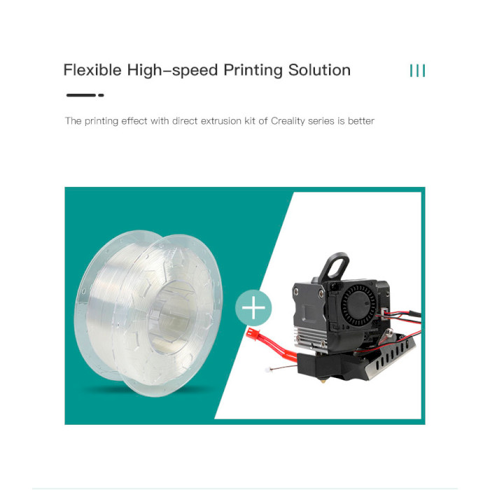 Пластик (філамент) для 3D принтера CREALITY HP-TPU 1.75mm, 1кг, Transparent (3301040032)