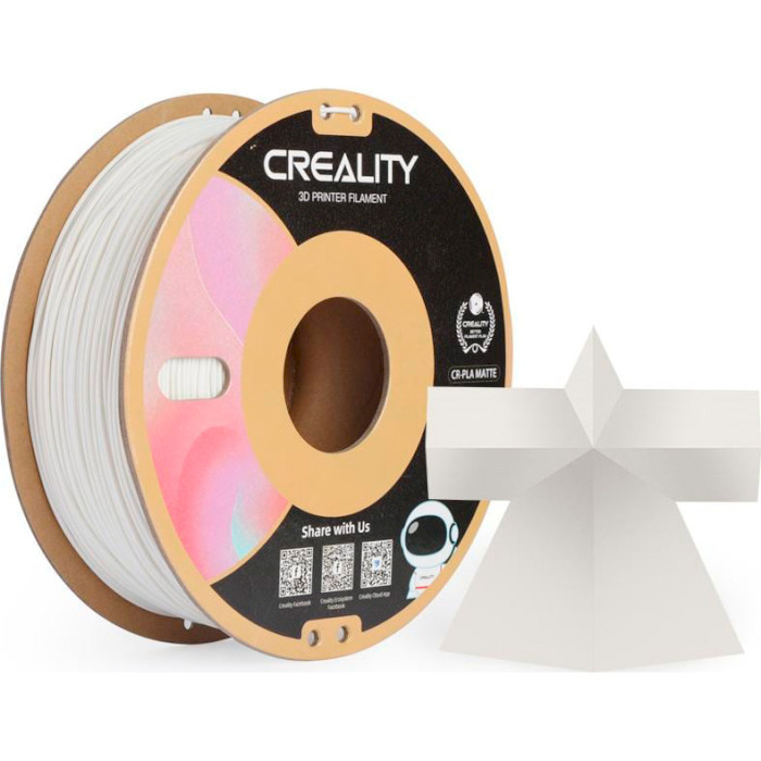 Пластик (філамент) для 3D принтера CREALITY CR-PLA Matte 1.75mm, 1кг, White (3301010296)