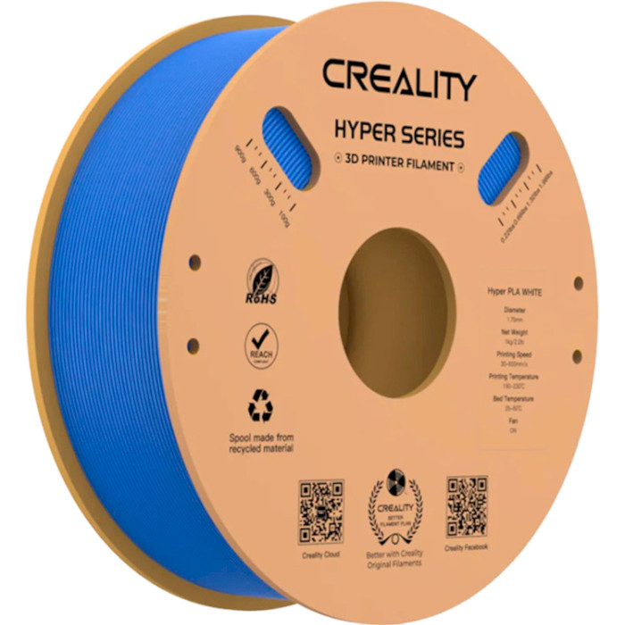 Пластик (філамент) для 3D принтера CREALITY Hyper PLA 1.75mm, 1кг, Blue (3301010341)