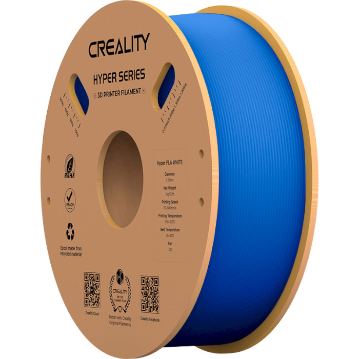 Пластик (філамент) для 3D принтера CREALITY Hyper PLA 1.75mm, 1кг, Blue (3301010341)