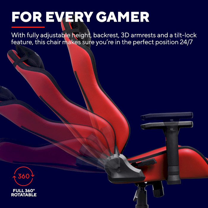 Крісло геймерське TRUST Gaming GXT714 Ruya Red (25064)