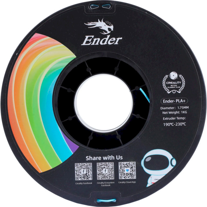 Пластик (филамент) для 3D принтера CREALITY Ender-PLA+ 1.75mm, 1кг, Blue (3301010310)