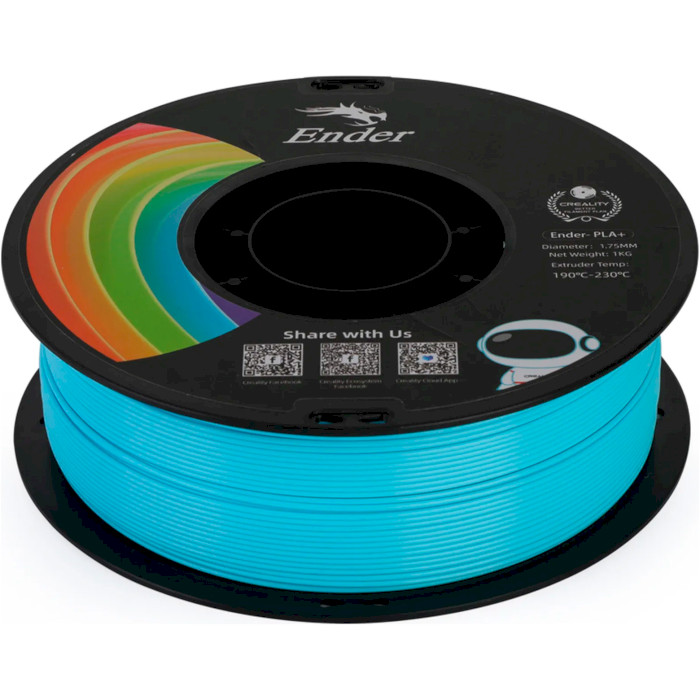 Пластик (філамент) для 3D принтера CREALITY Ender-PLA+ 1.75mm, 1кг, Blue (3301010310)