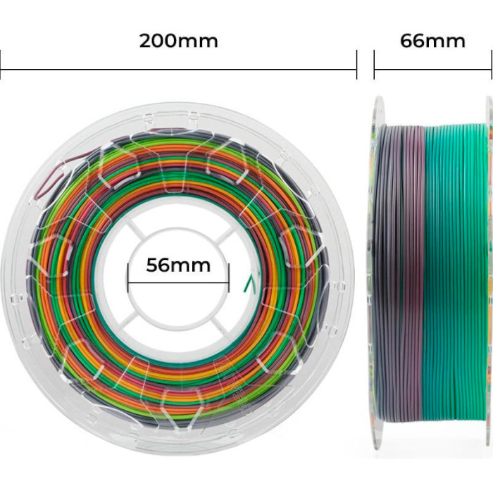 Пластик (філамент) для 3D принтера CREALITY CR-PLA 1.75mm, 1кг, Multicolor (3301010010)