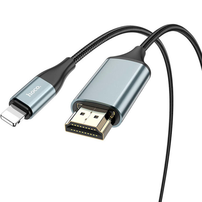 Кабель HOCO UA15 Lightning to HDMI MHL Lightning - HDMI 2м Gray (6931474750365)