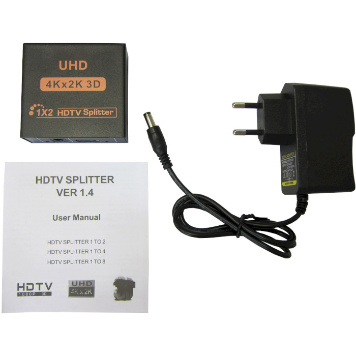 HDMI сплиттер 1 to 2 DYNAMODE 1x2, 4Kx2K, 3D