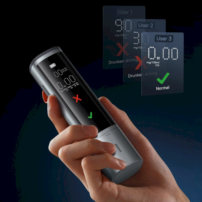 Алкотестер BASEUS SafeJourney Pro Series Breathalyzer (CRCX060014)