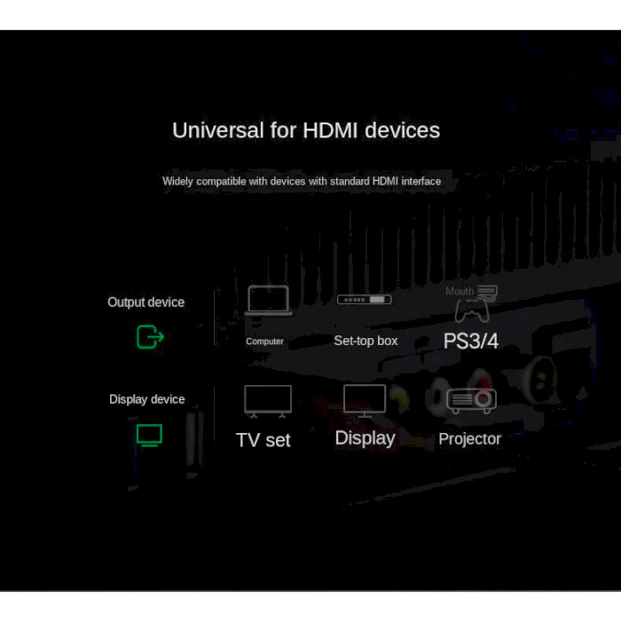 Кабель UGREEN HD131 Carbon Fiber Zinc Alloy Cable HDMI v2.0 1м Gray (50106)