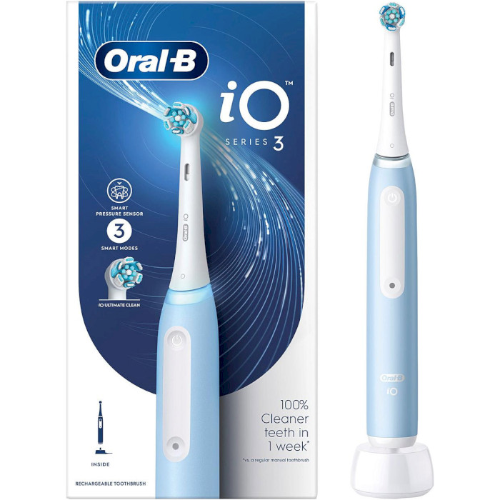 Електрична зубна щітка BRAUN ORAL-B iO Series 3 iOG3.1A6.0 Ice Blue