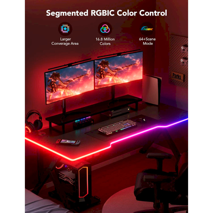 Умная LED лента GOVEE H61C3 LED Neon Rope Light for Desks RGBIC 3м (H61C33D1)